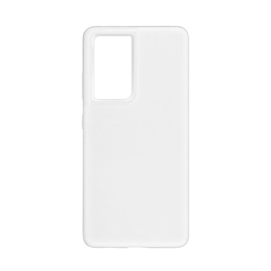 Capa de Silicone Macio para Samsung Galaxy S21 Ultra Branco